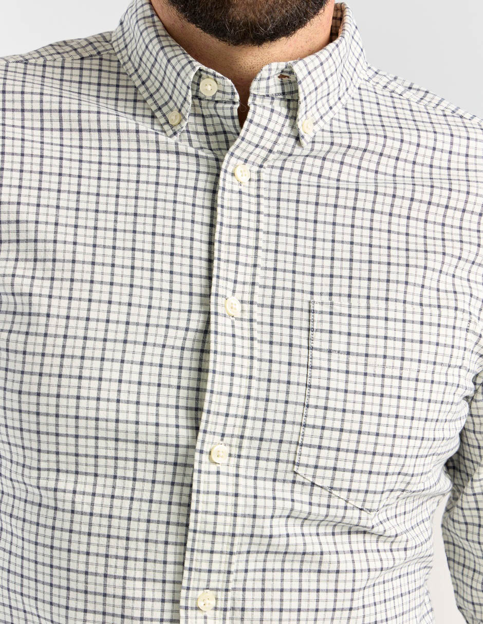 Camisa casual Dockers de algodón manga larga para hombre