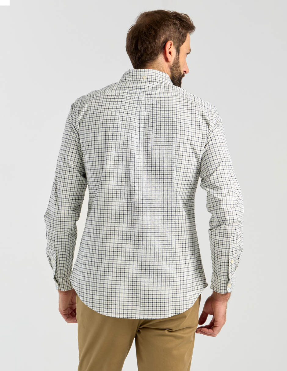 Camisa casual de algodón manga larga para hombre 6