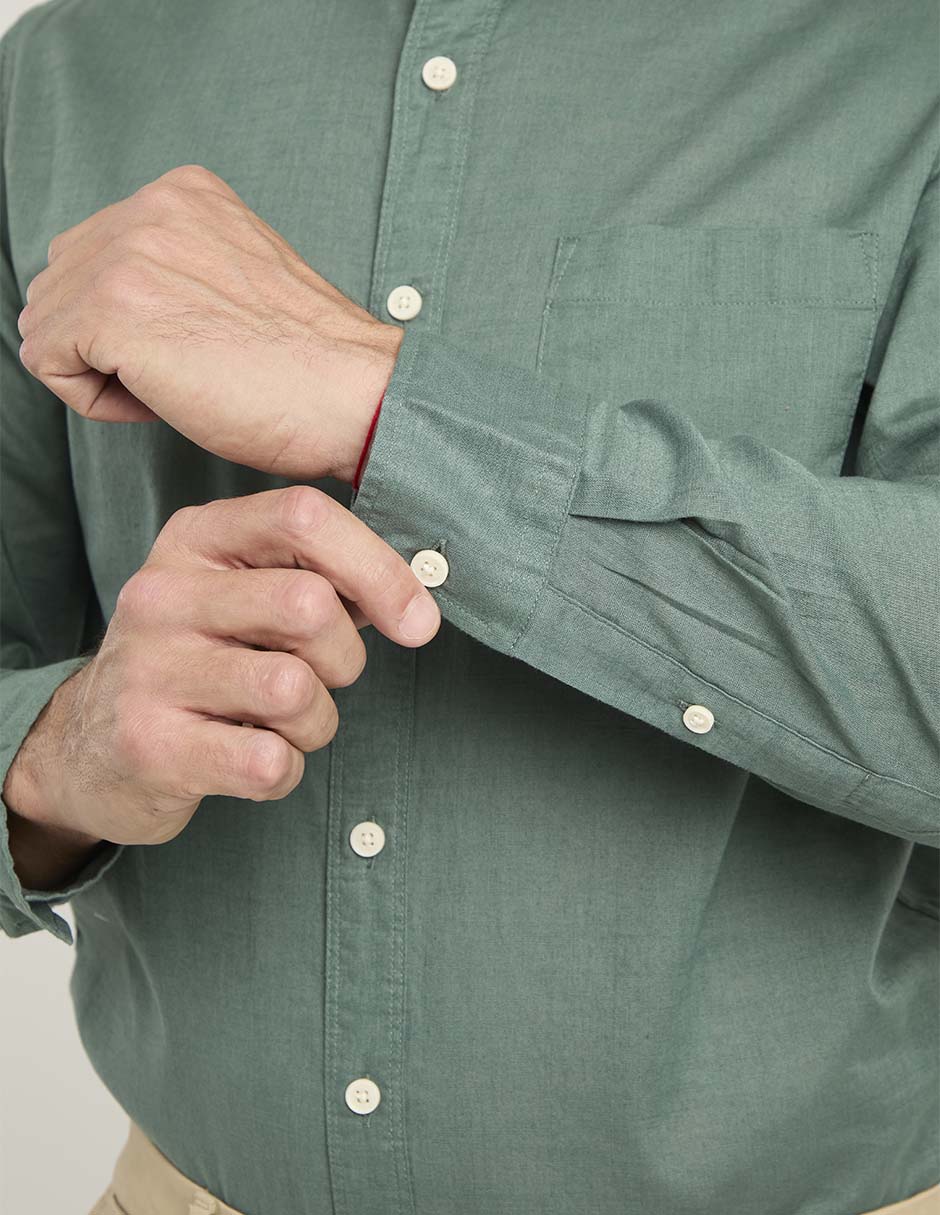 Camisa casual Dockers de algodón manga larga para hombre