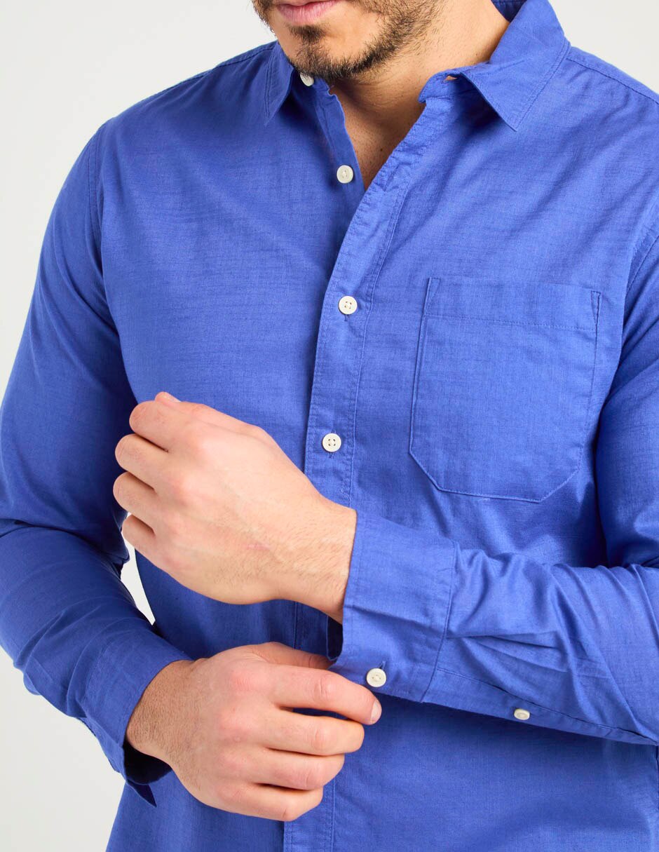 Camisa casual Dockers de algodón manga larga para hombre