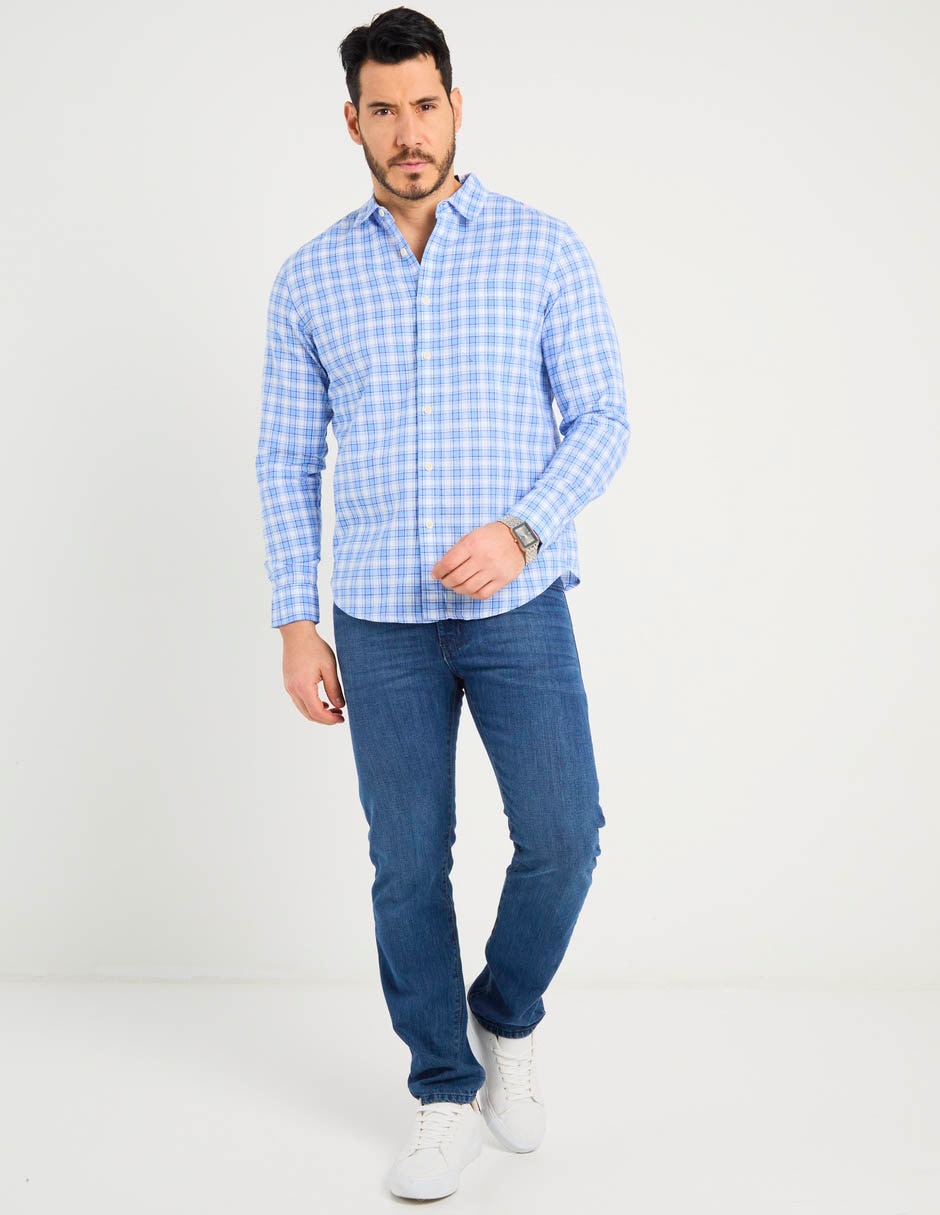 Camisa casual Dockers de algodón manga larga para hombre