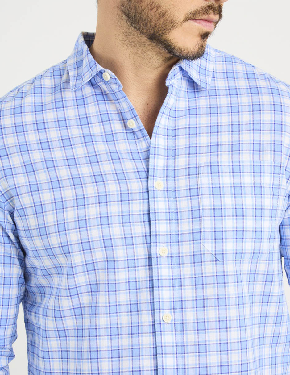 Camisa casual Dockers de algodón manga larga para hombre