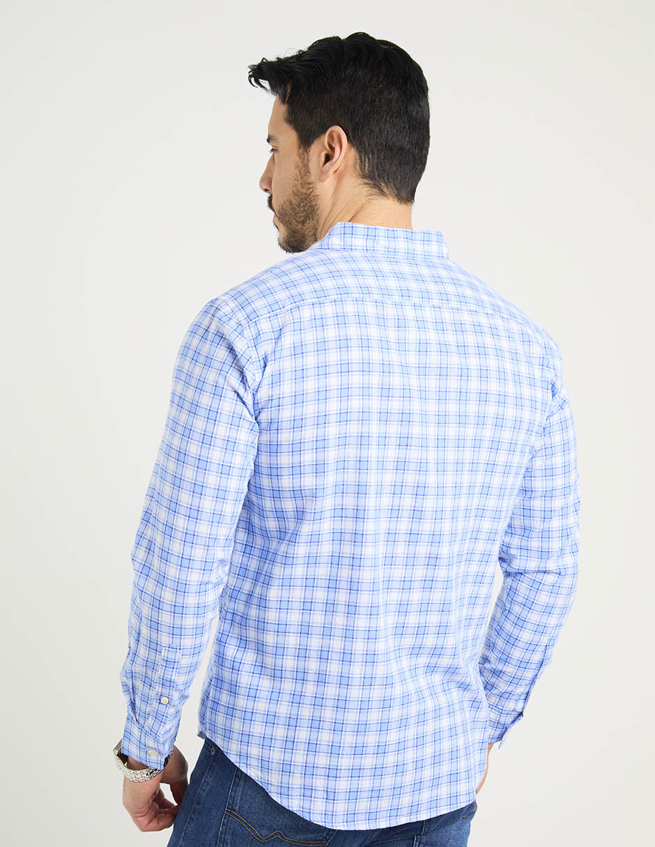 Camisa casual Dockers de algodón manga larga para hombre
