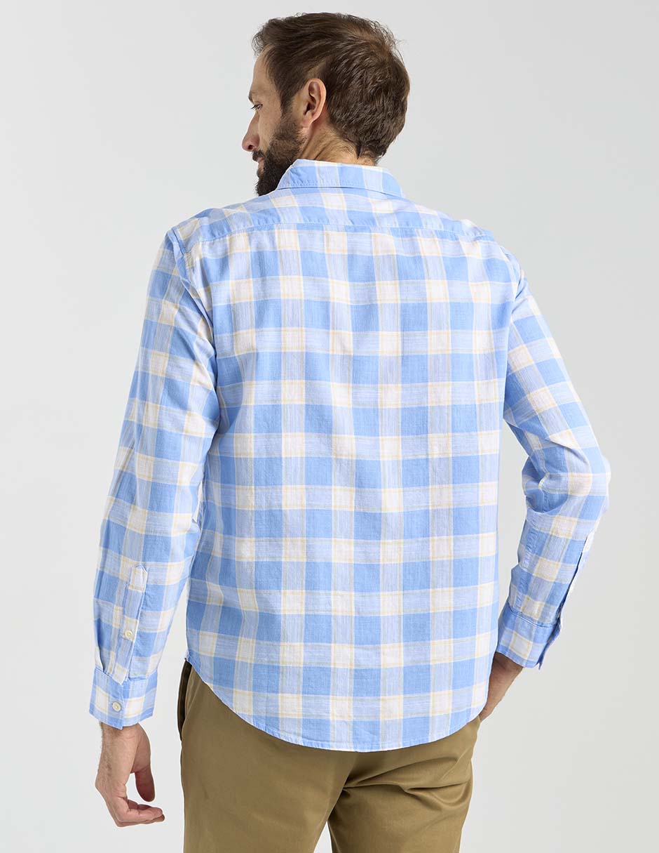 Camisa casual Dockers de algodón manga larga para hombre