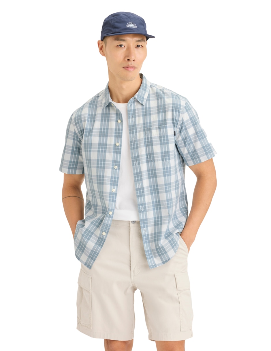 Camisa casual de algodón manga corta para hombre Camisa casual de algodón manga corta para hombre