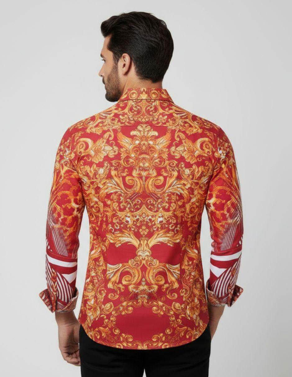Camisa casual manga larga para hombre