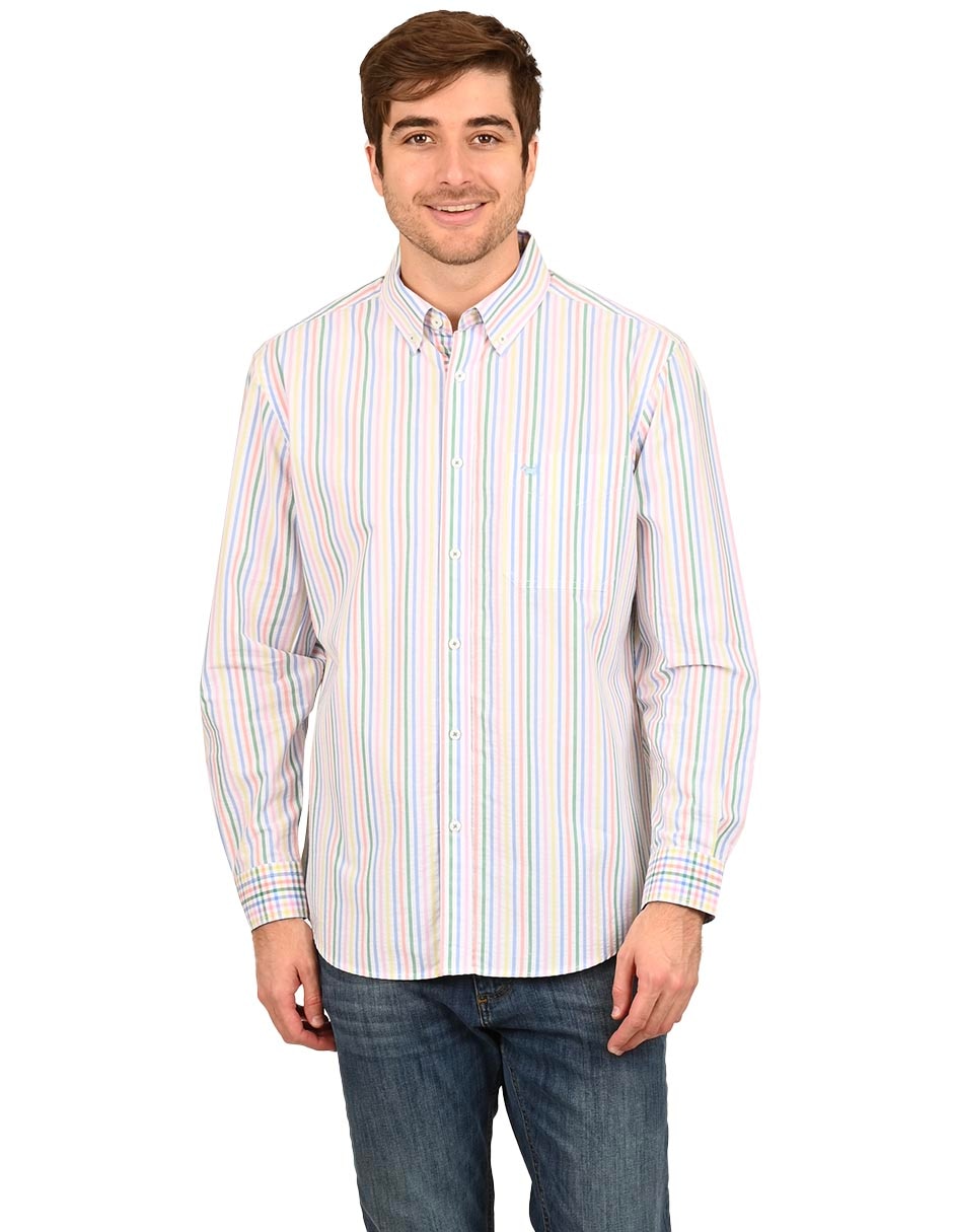 Camisa casual de algodón manga larga para hombre Camisa casual de algodón manga larga para hombre
