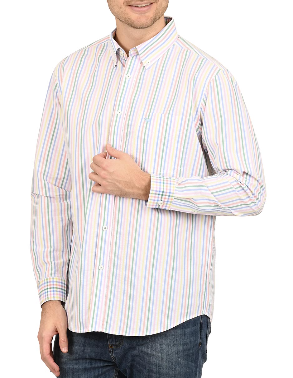Camisa casual de algodón manga larga para hombre 2