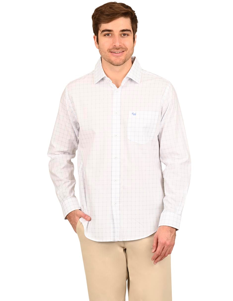 Camisa casual de algodón manga larga para hombre Camisa casual de algodón manga larga para hombre