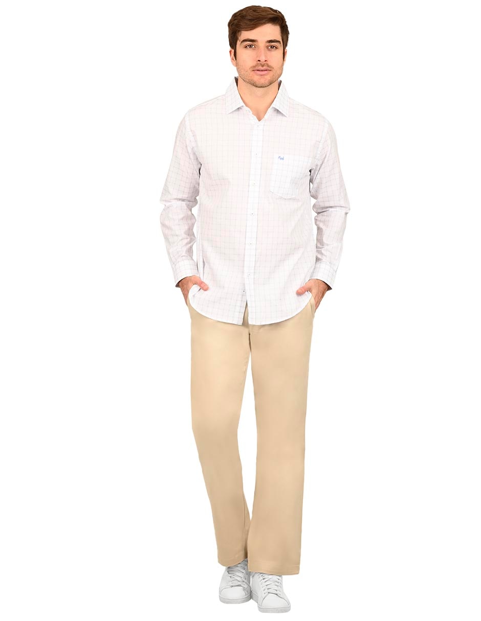 Camisa casual de algodón manga larga para hombre 3