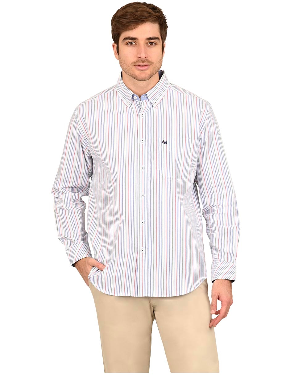 Camisa casual de algodón manga larga para hombre Camisa casual de algodón manga larga para hombre
