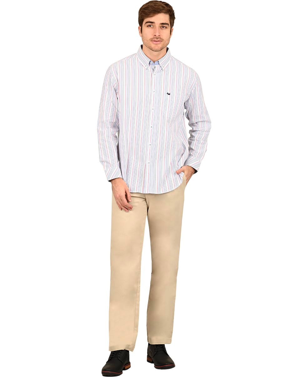 Camisa casual de algodón manga larga para hombre 4