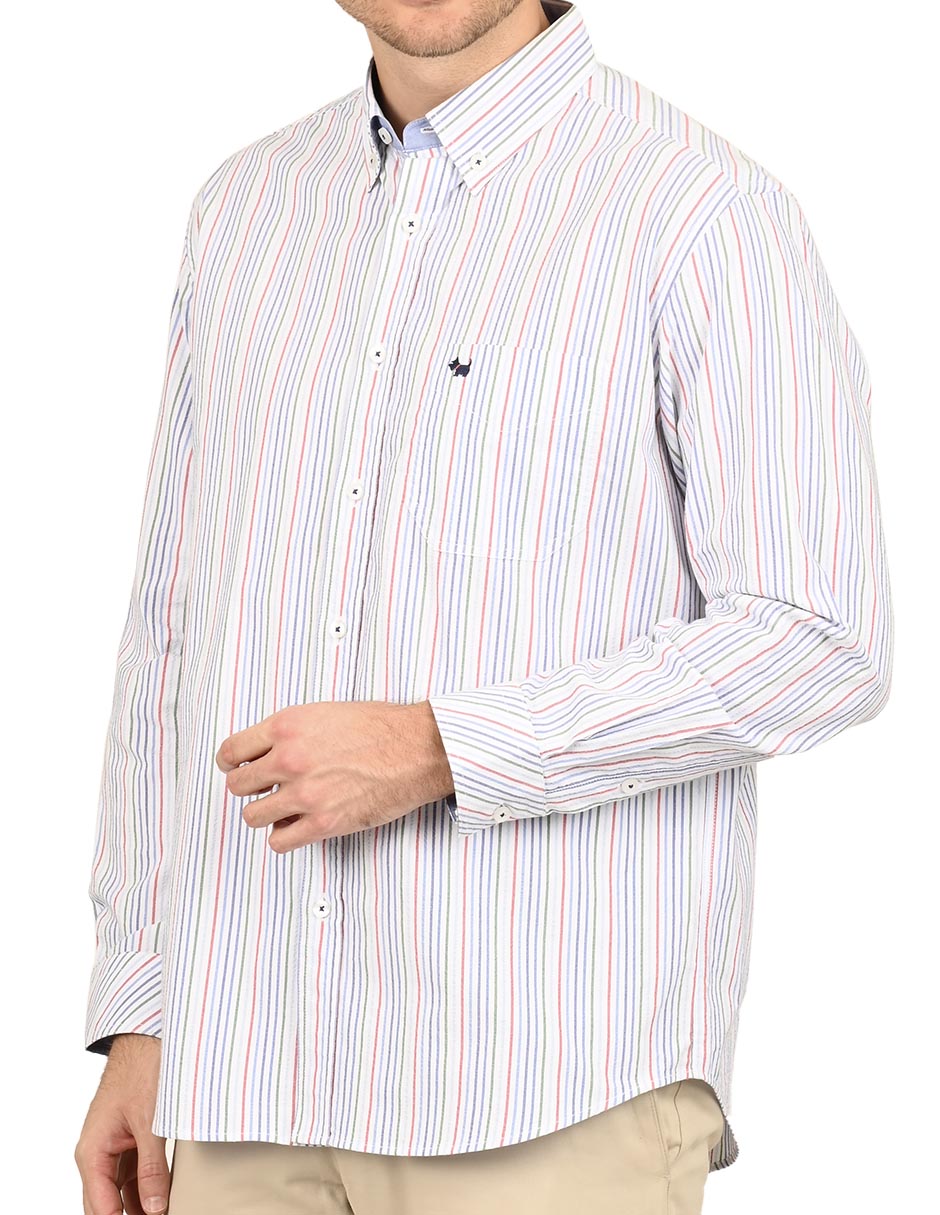 Camisa casual de algodón manga larga para hombre 2