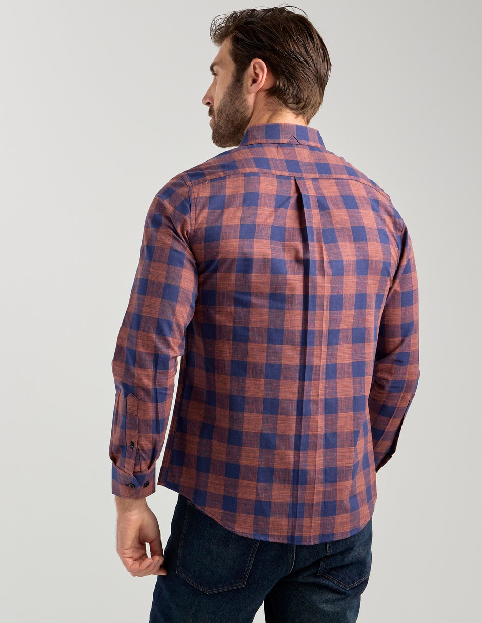 Camisa casual Regent Street de algodón manga larga para hombre