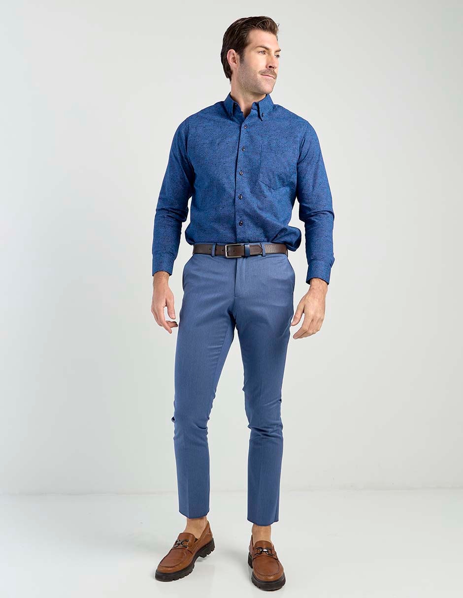 Camisa Regent Street de algodón manga larga para hombre