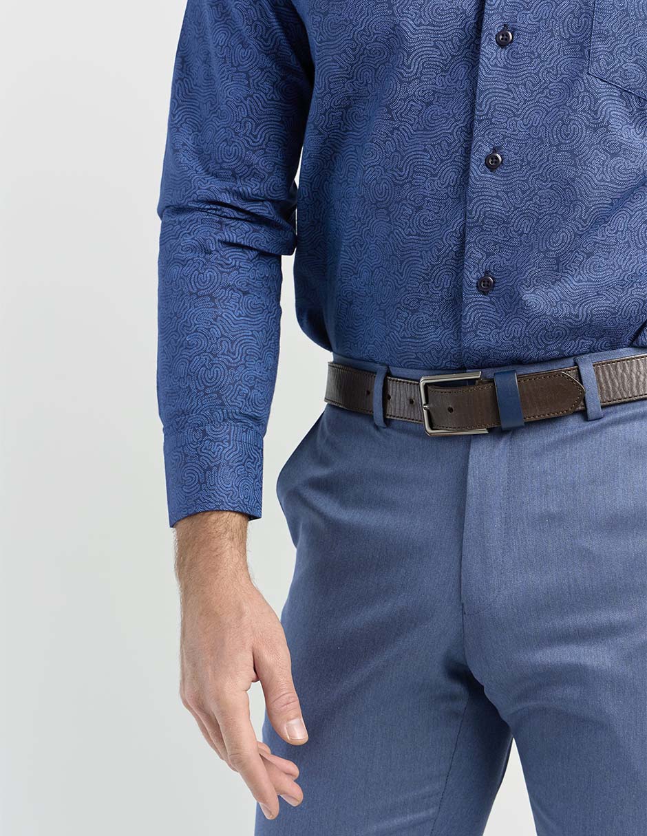 Camisa Regent Street de algodón manga larga para hombre