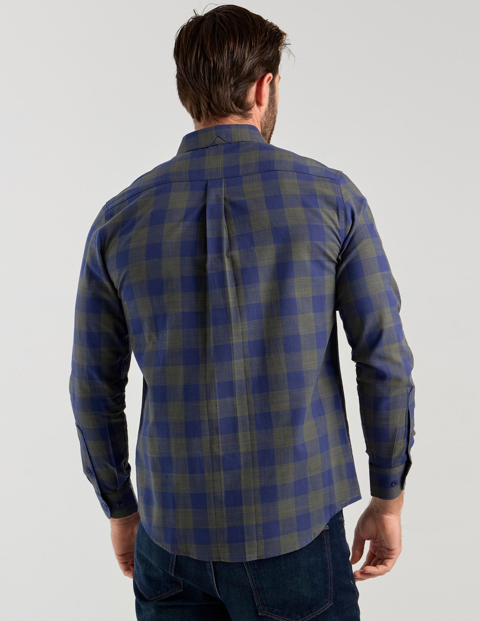 Camisa casual Regent Street de algodón manga larga para hombre