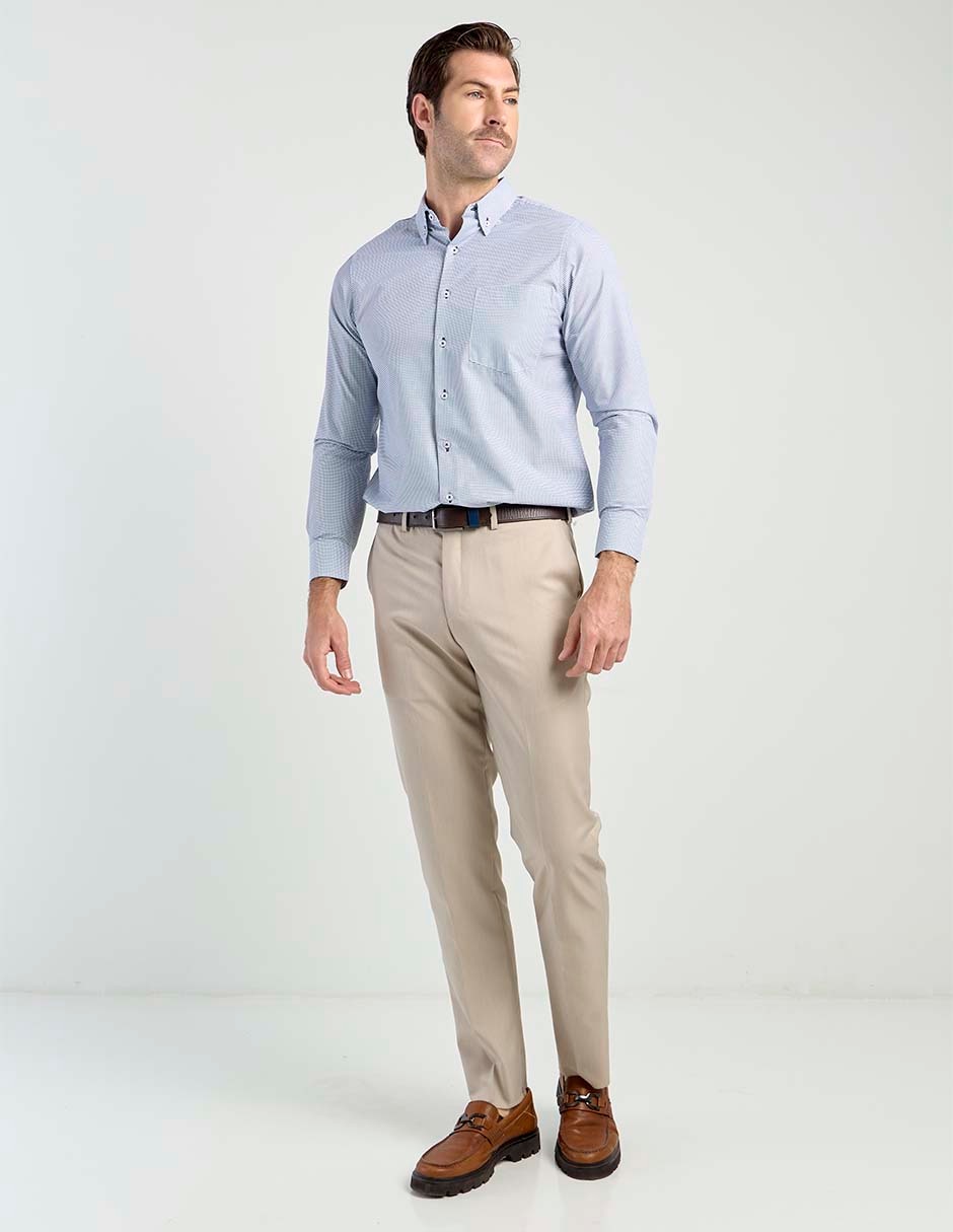 Camisa casual de algodón manga larga para hombre 6