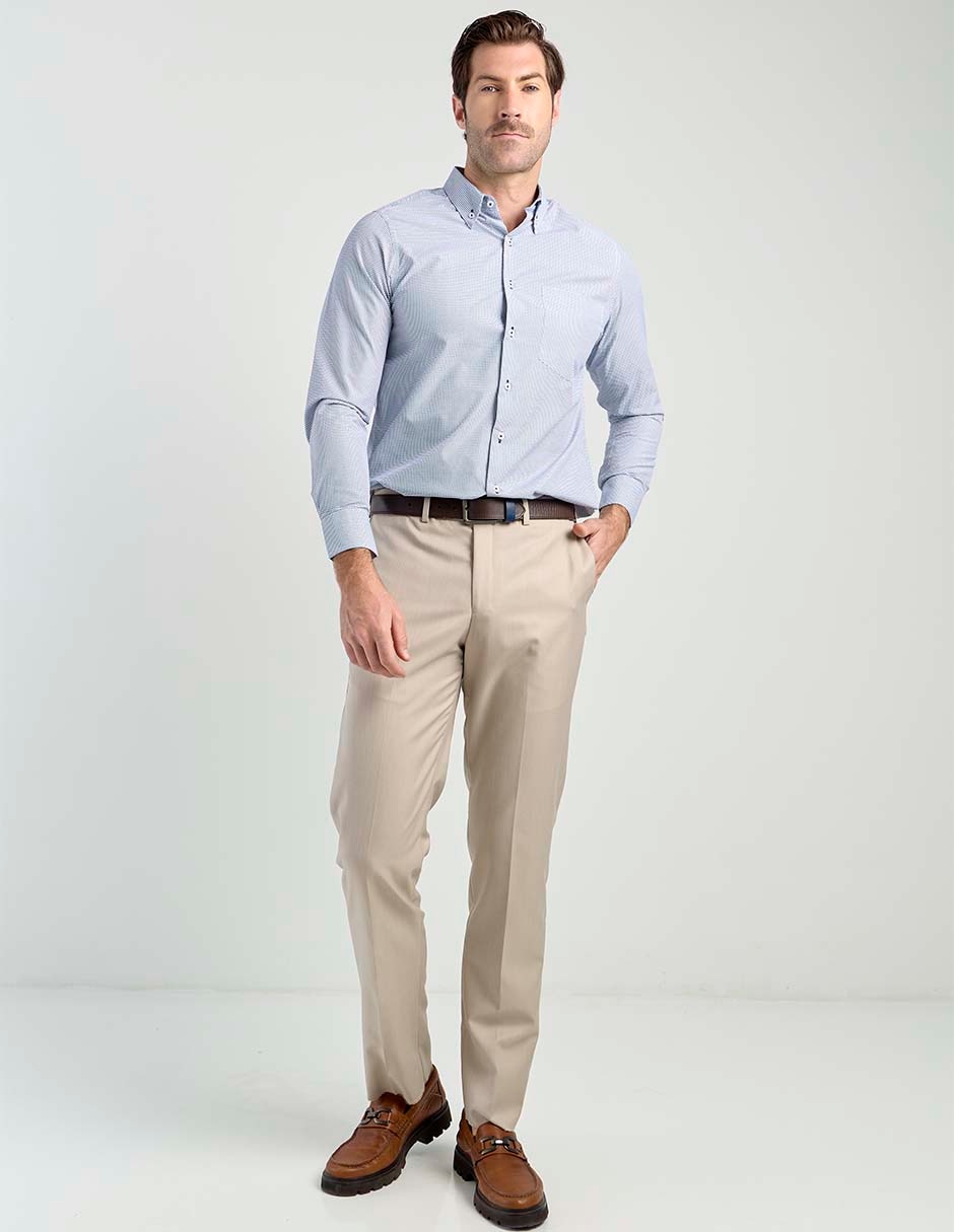 Camisa casual de algodón manga larga para hombre 8