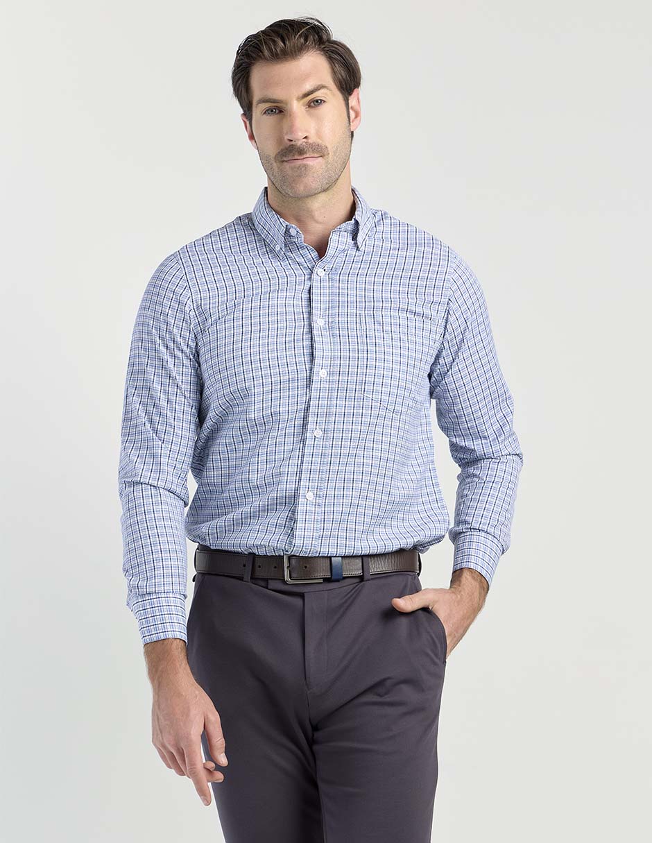 Camisa casual manga larga para hombre 1