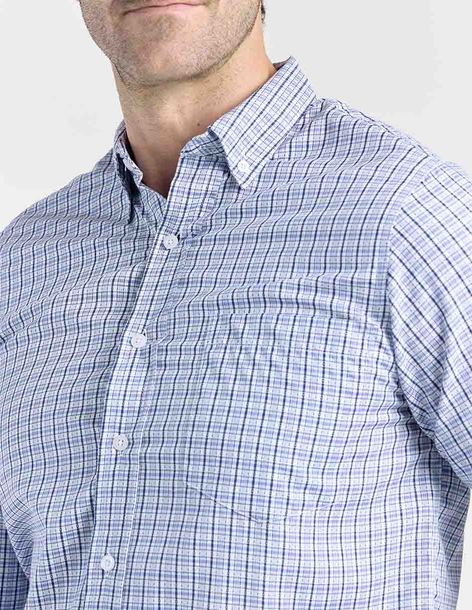 Camisa casual manga larga para hombre 9