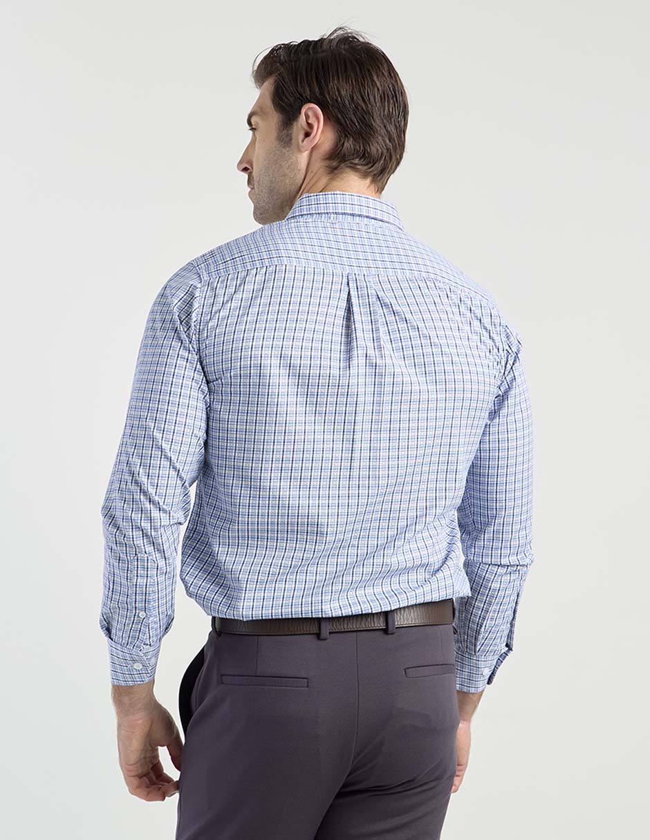 Camisa casual manga larga para hombre 11
