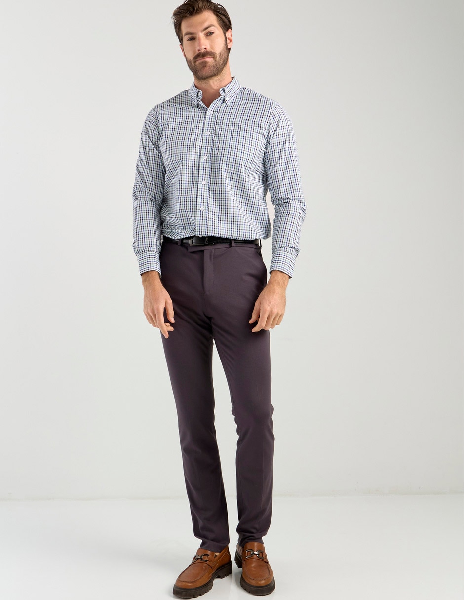 Camisa casual de algodón manga larga para hombre 6