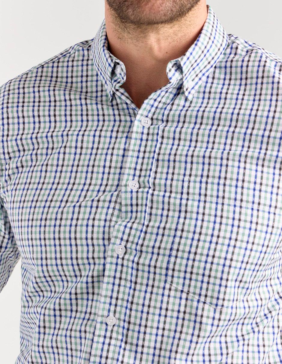 Camisa casual de algodón manga larga para hombre 7