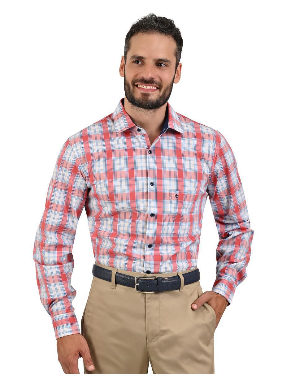 Camisa casual manga larga para hombre