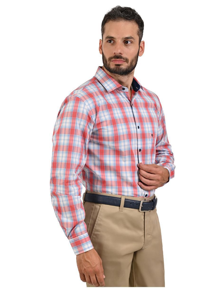 Camisa casual manga larga para hombre