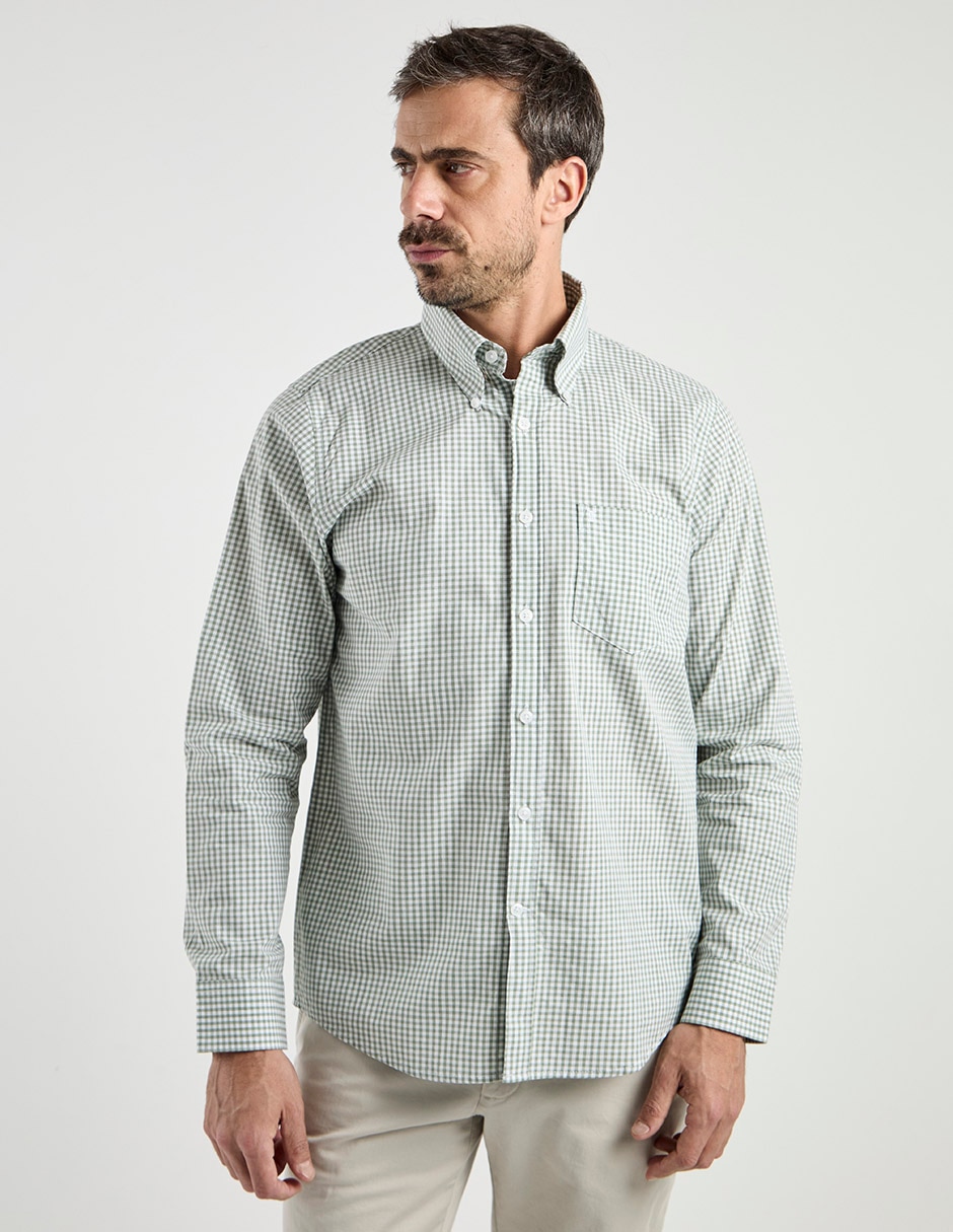 Camisa casual de algodón manga larga para hombre 7