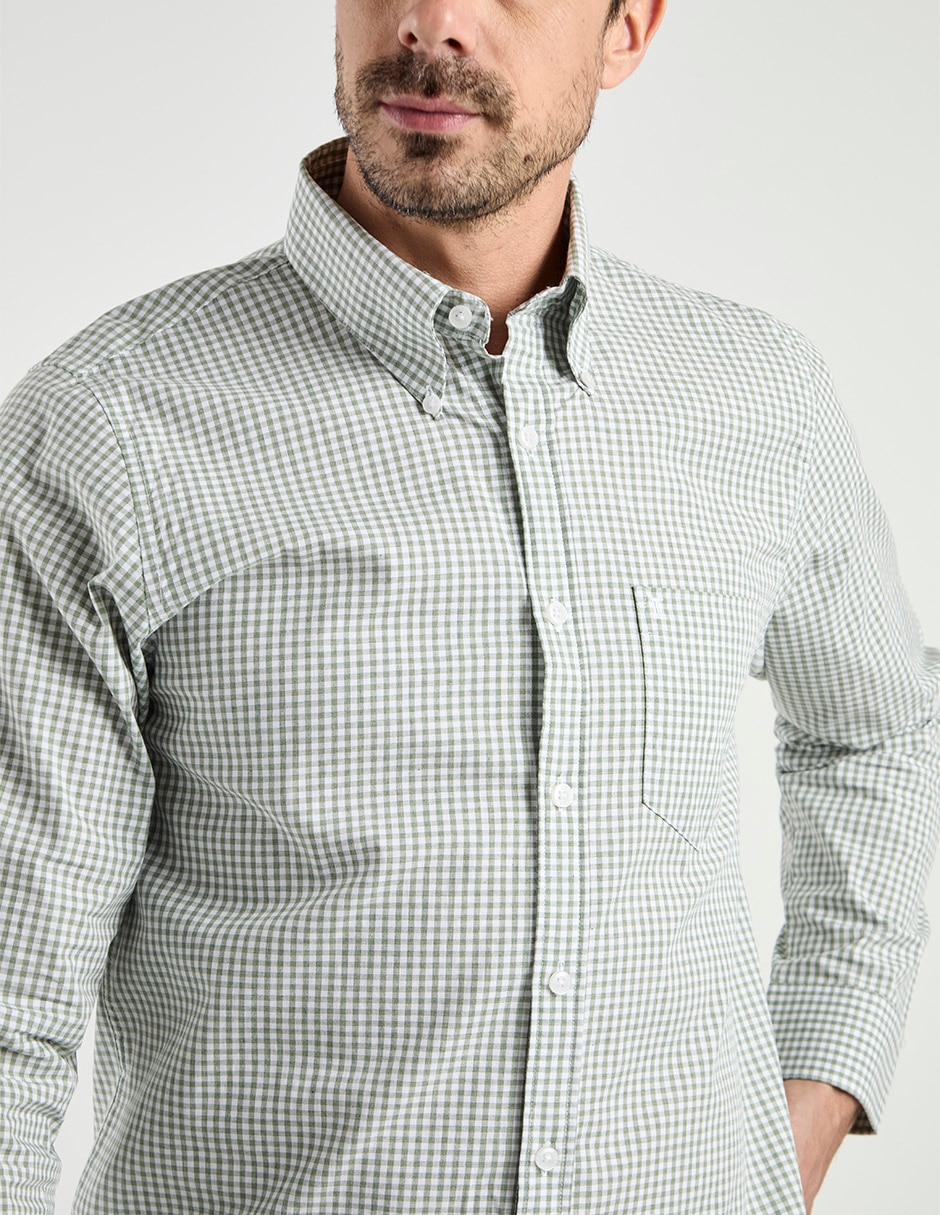 Camisa casual Dioro de algodón manga larga para hombre