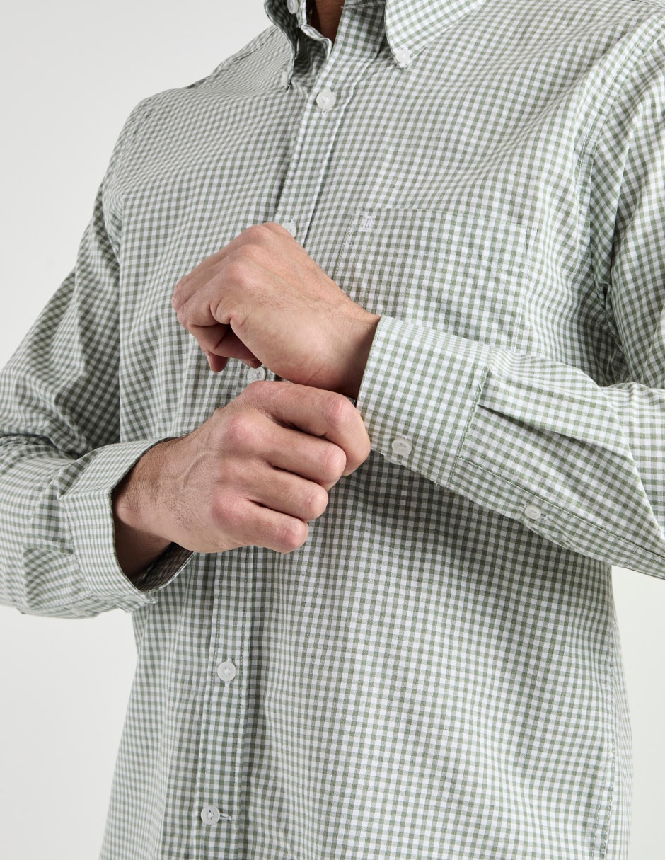 Camisa casual Dioro de algodón manga larga para hombre