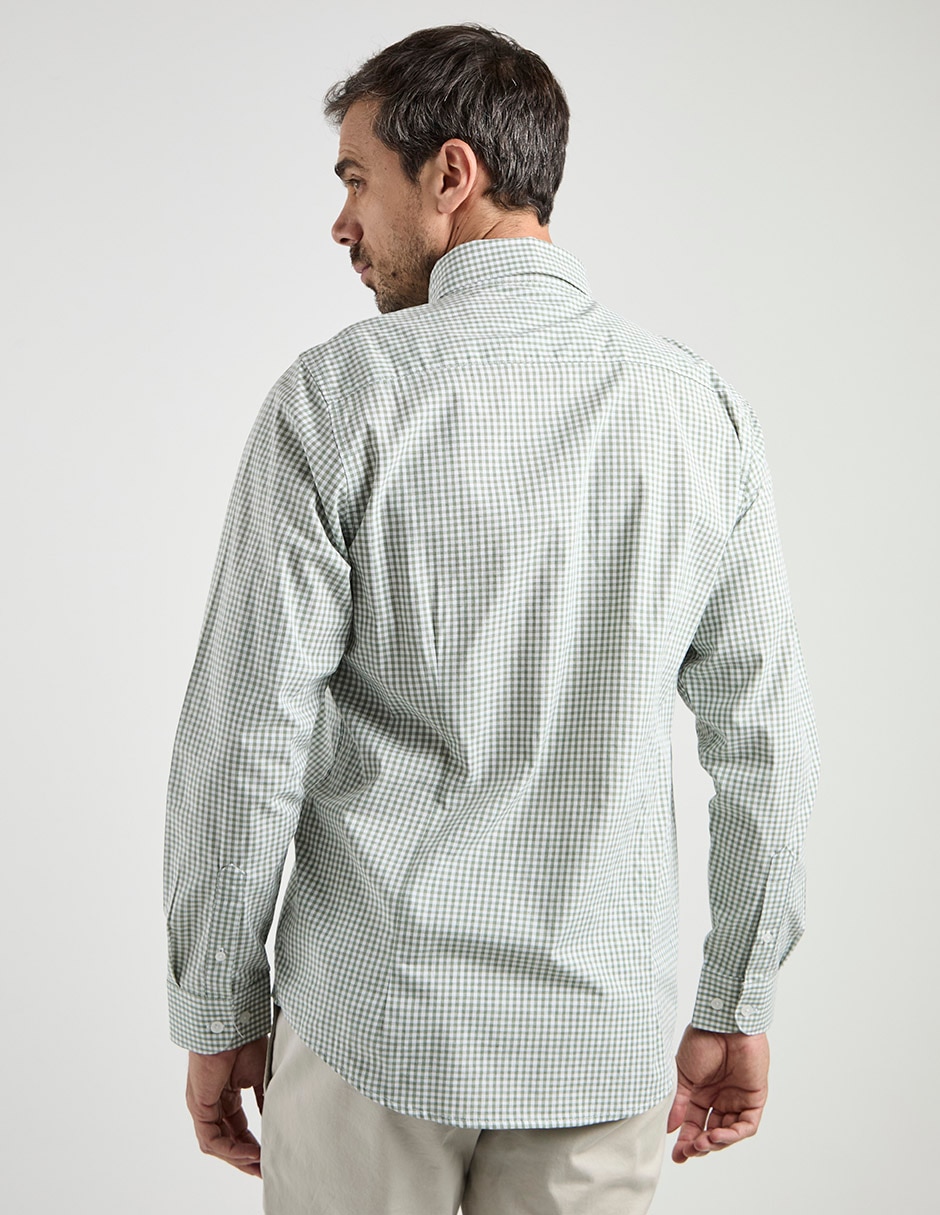 Camisa casual de algodón manga larga para hombre 11