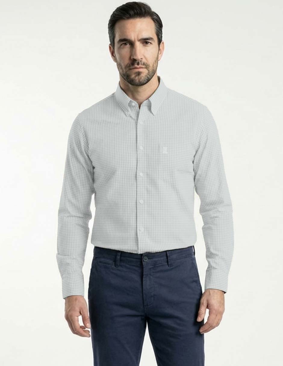 Camisa casual Dioro de algodón manga larga para hombre
