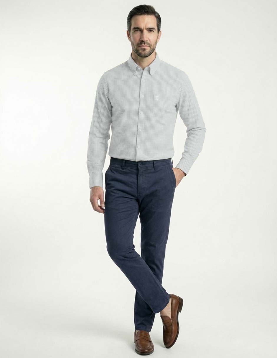 Camisa casual Dioro de algodón manga larga para hombre