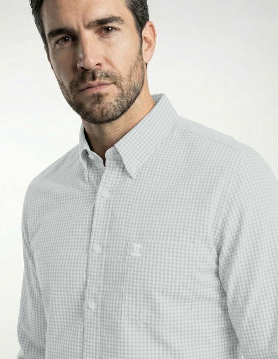 Camisa casual Dioro de algodón manga larga para hombre