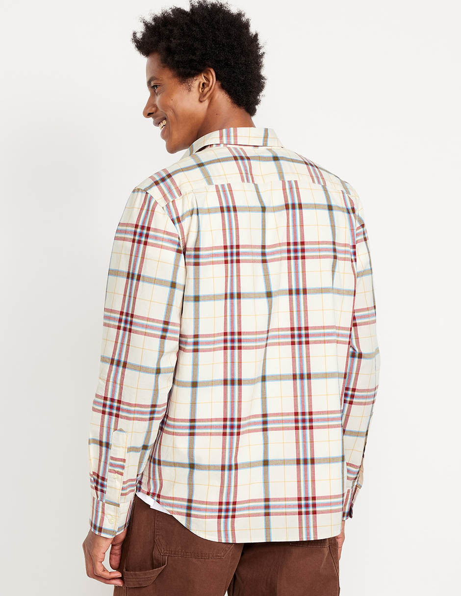 Camisa casual de algodón manga larga para hombre 4