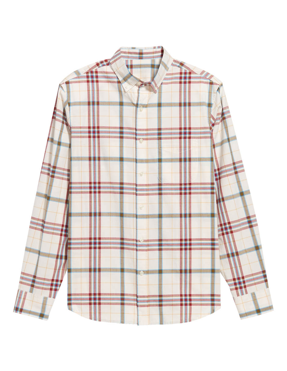 Camisa casual de algodón manga larga para hombre 3