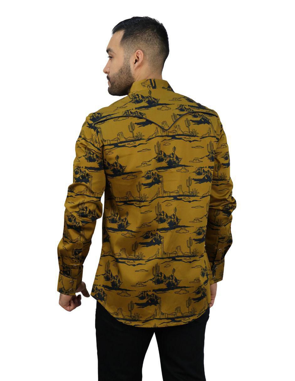 Camisa casual de algodón manga larga para hombre 2