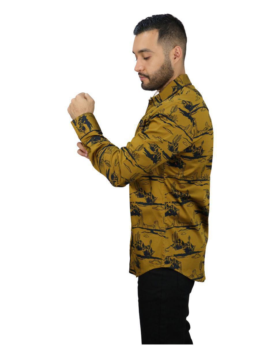 Camisa casual de algodón manga larga para hombre 3