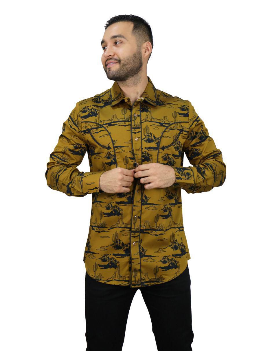 Camisa casual de algodón manga larga para hombre 5