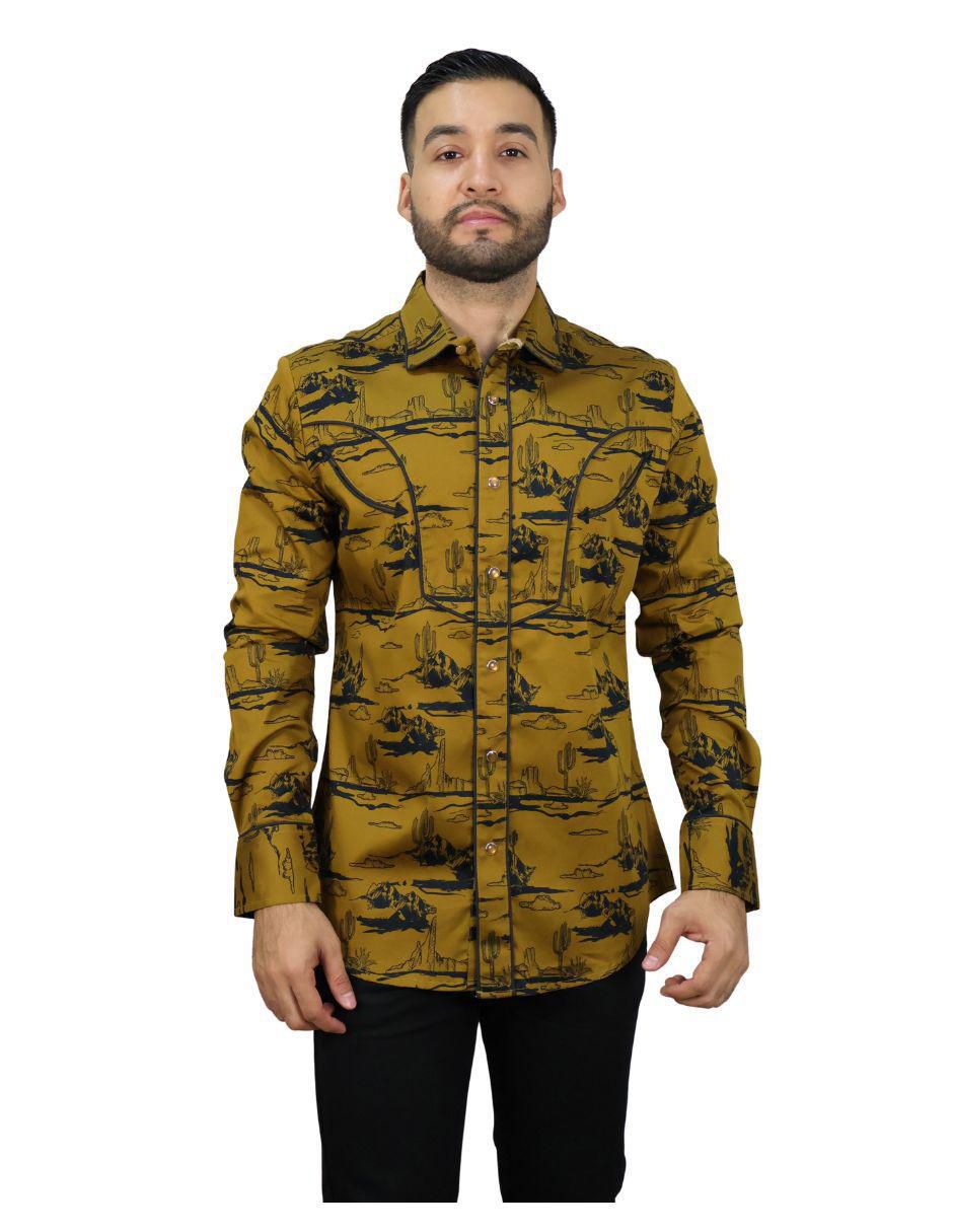 Camisa casual de algodón manga larga para hombre Camisa casual de algodón manga larga para hombre