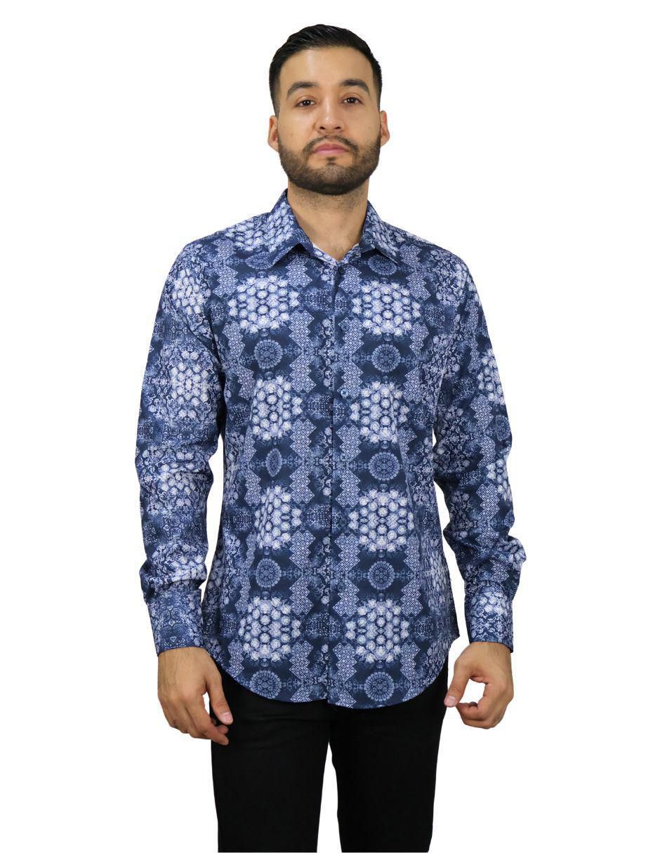 Camisa casual manga larga para hombre