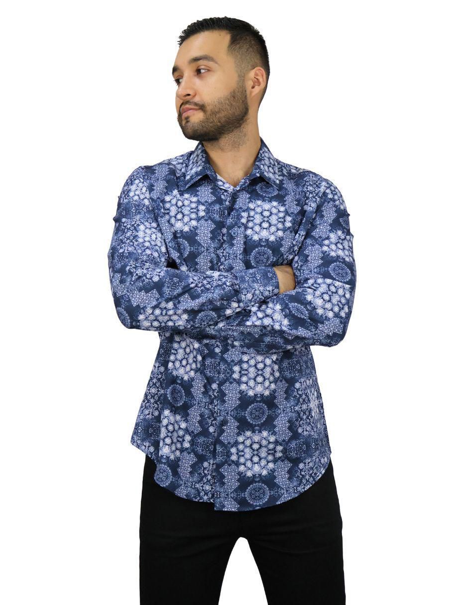 Camisa casual manga larga para hombre 2