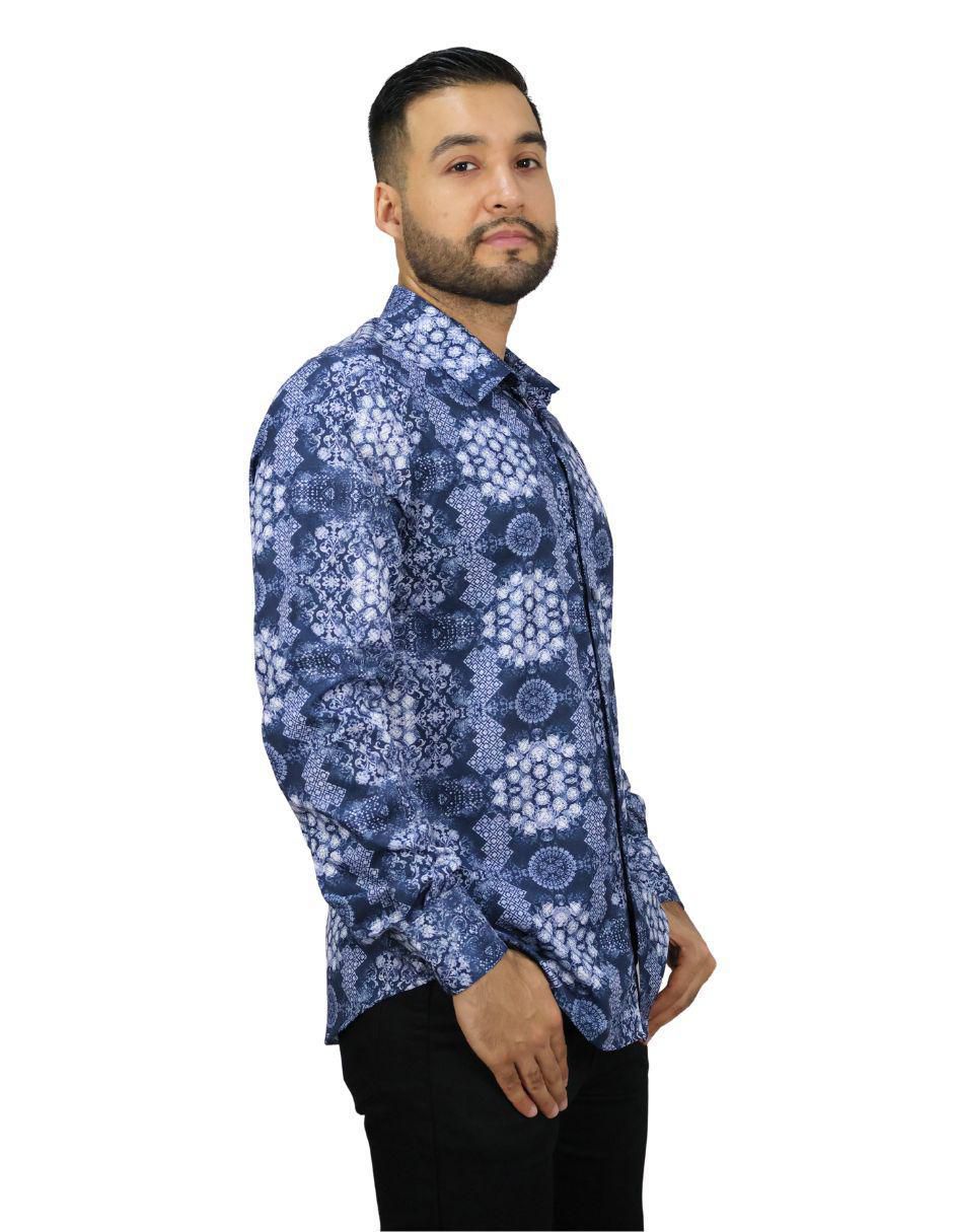 Camisa casual manga larga para hombre