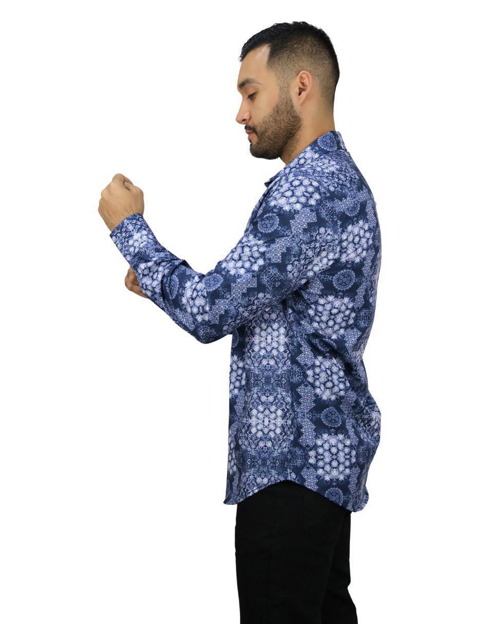 Camisa casual manga larga para hombre