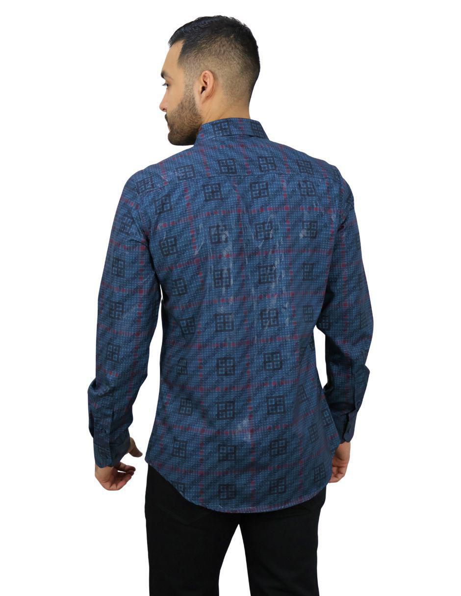 Camisa casual manga larga para hombre 2