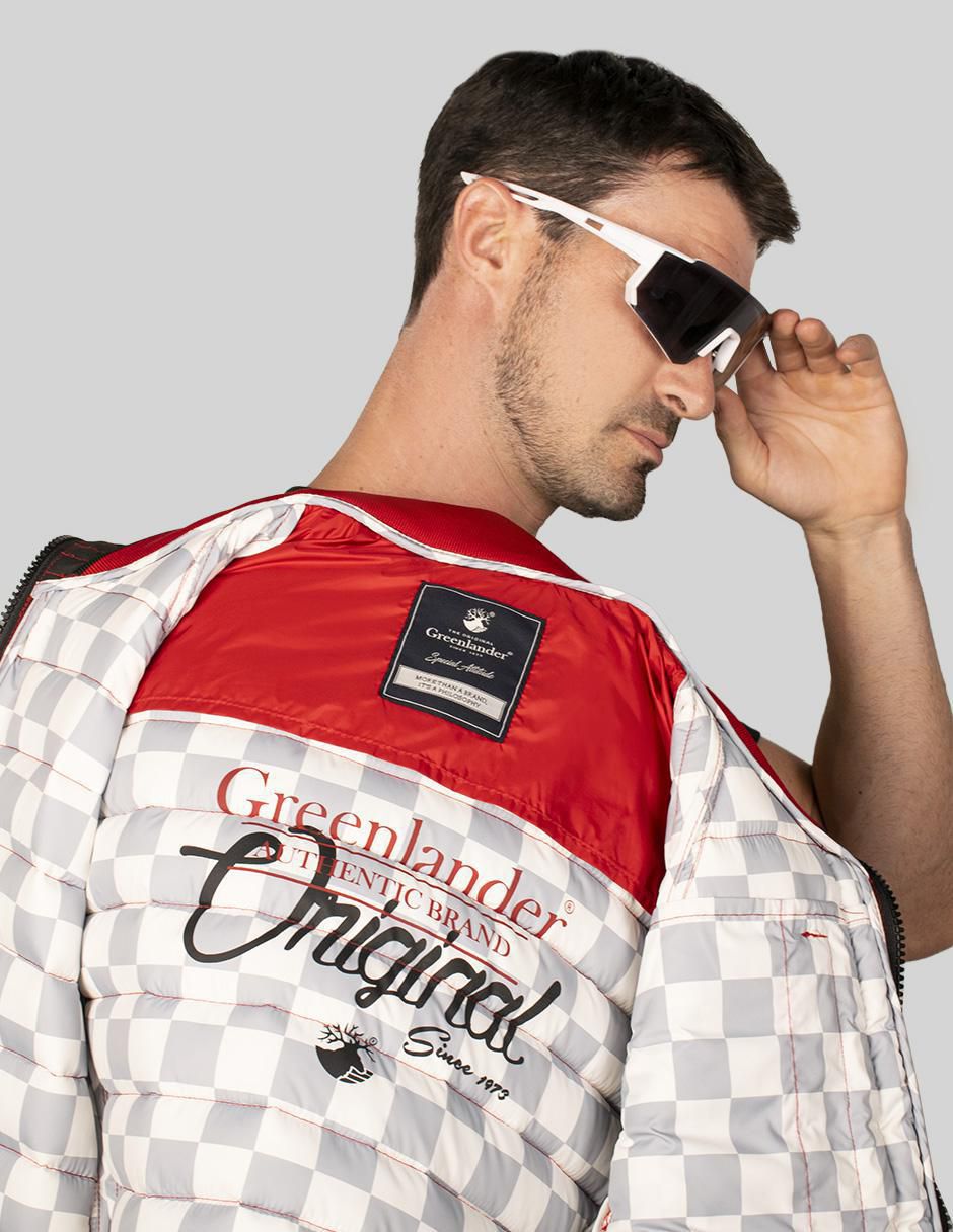 Chamarra capitonada cuello a contraste para hombre 6