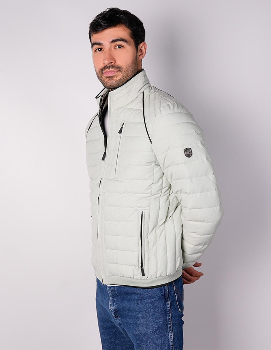 Chamarra capitonada cuello a contraste para hombre 4